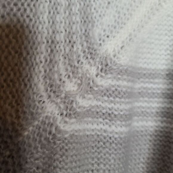 26 28 Lane Bryant Gray Stripe Long Sleeve Cardigan Open Front Reglan Sleeve - Picture 7 of 8